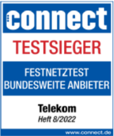 Fixed network test nationwide provider Telekom very good 8/2020